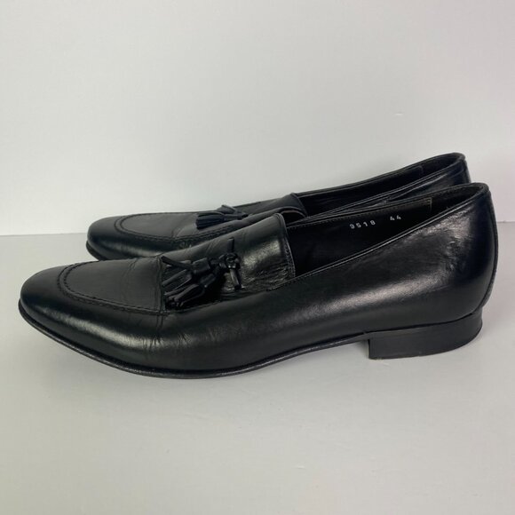 Russell & Bromley Loafers Shoes Eu 44 US 11 Black Tasseled Tassels Leather Italy - Picture 6 of 12